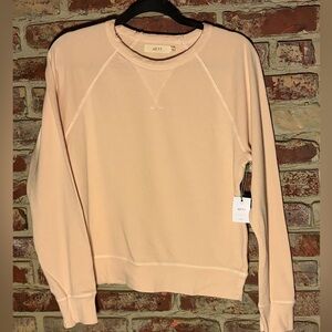 NWT AE77 French Terry Raglan Sweatshirt Cream Minimalist Crewneck Size M